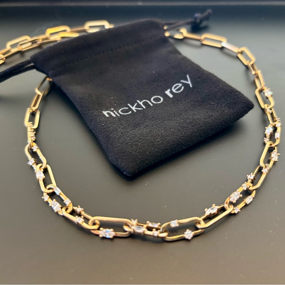 Nickho Rey NEW Capri Crystal Chain-Link Necklace